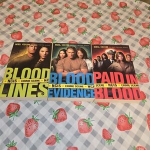 Mel Odom NCIS Paperback Bundle - Blood Lines, Blood Evidence, Paid in Blood